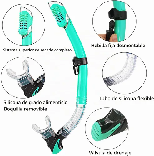 Vista 5 de Snorkeling Gear for Adults with Bag Anti-Fog Snorkel Sets for Travel