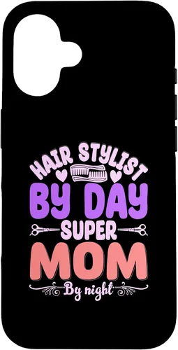 Vista 32 de Hair Stylists by Day Super Mom by Night Hair Stylist Case para iPhone 17