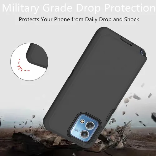 Vista 6 de Funda protectora resistente para Motorola Moto G Stylus 4G 2023, resistente a prueba de polvo, a prueba de golpes, protección contra caídas, 3 en 1