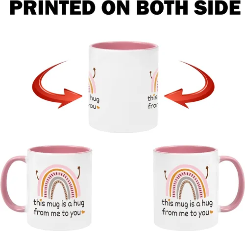 Vista 6 de Cabtnca Taza de abrazo de amistad – This Mug Is A Hug From Me To You – Regalo inspirador de aliento para mujeres, mejor amiga, mamá, compañera