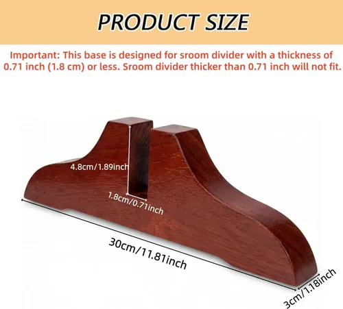 Vista 2 de 4 soportes plegables para separar habitaciones, soporte de madera para divisor de habitación con tornillos, soporte plegable para pantalla