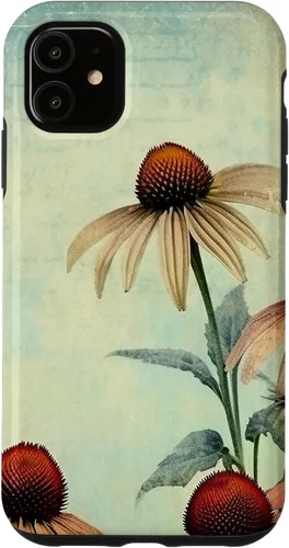 Vista 8 de iPhone 16 Vintage Coneflower Case