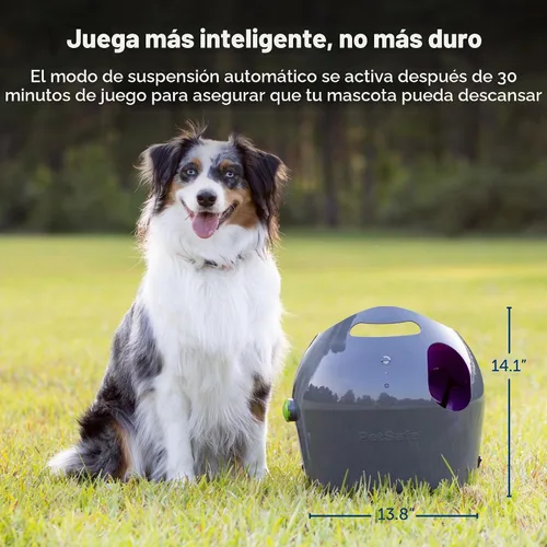 Vista 5 de PetSafe Lanzador Automático de Bolas - Juego Interactivo de Búsqueda - Entrenamiento de Búsqueda Sin Manos - Rango Ajustable - Incluye Bolas