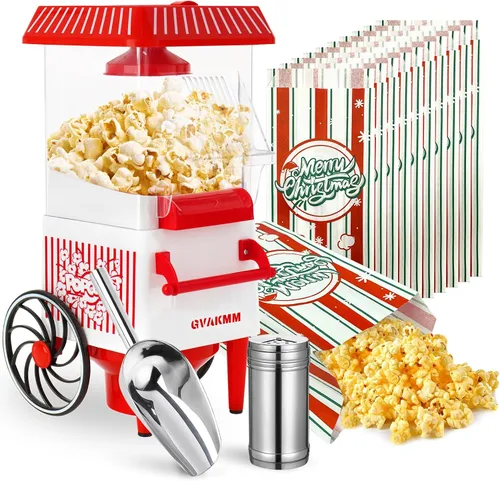 Vista 7 de Máquina de palomitas de maíz, kit de máquina de palomitas de maíz de aire caliente, caja de regalo, máquina portátil para hacer palomitas de maíz