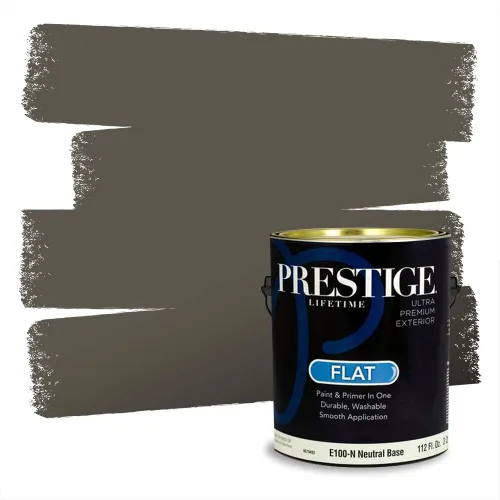 Vista 45 de Prestige Paints - Pintura exterior e imprimación en uno, 1 galón, plano, compatibilidad comparable con el color menta «Whipped Mint» de Behr