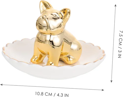 Vista 3 de NOLITOY 1pc Animal Jewelry Tray Trinket Tray Stand Bandejas Decorativas Ceramic Jewelry Plate Animal Ring Holder Ceramic Serving Tray Decor Tray