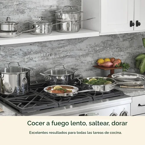 Vista 5 de Cuisinart Juego de utensilios de cocina de 17 piezas, colección Chef's Classic Steel 77-17N