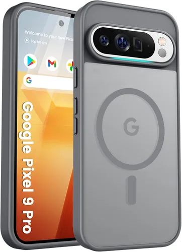 Vista 36 de Funda para teléfono Google Pixel 9 Pro XL, Compatible con Magnético, Protección contra Caídas de Grado Militar Translúcida Mate Resistente a Golpes