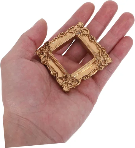 Vista 4 de Vintage Mini Resin Picture Frames Set, 10pcs Baroque Gold