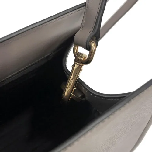 Vista 5 de Prada Saffiano suave becerro Argilla gris bolso 1BA228