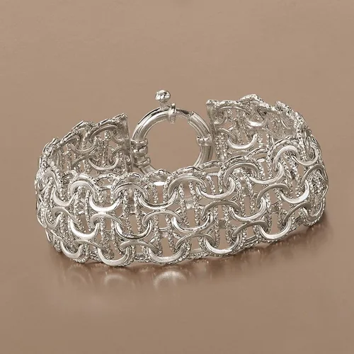 Vista 5 de Ross-Simons Sterling Silver Multi-Circle Link Bracelet