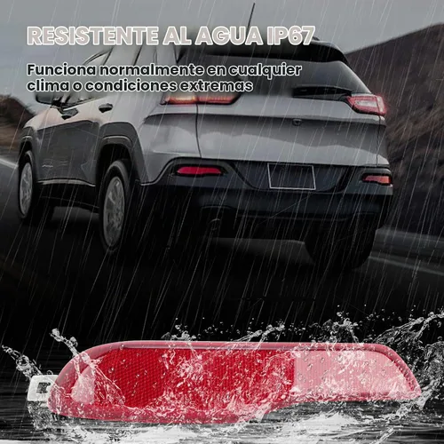 Vista 3 de Reflector de parachoques trasero para Jeep Cherokee 6810514 2015 2016 2017 2018 Jeep Cherokee 68105145AC lado del conductor (izquierda)