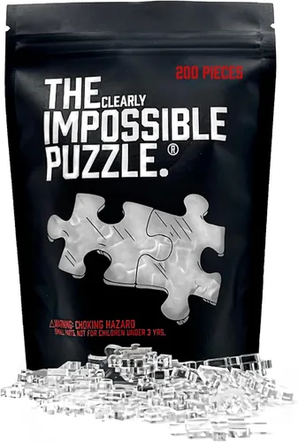 Vista 13 de The Clearly Impossible Puzzle ® - Rompecabezas de 100 piezas - Clear Difficult - Piezas de borde falso - Rompecabezas duro transparente - 100 piezas