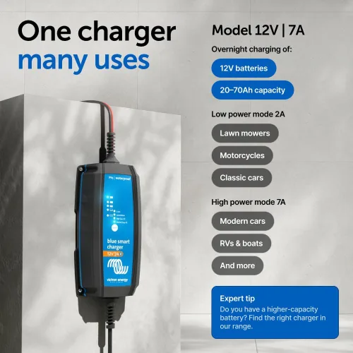 Vista 6 de Victron Energy Blue Smart IP65 12/24-Volt 5-15 amperes - Cargador de batería (Bluetooth)
