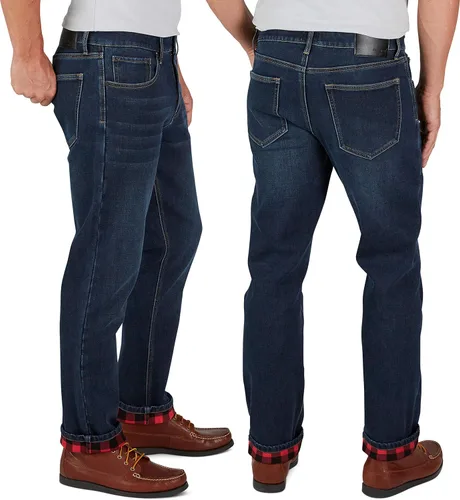 Vista 2 de Weatherproof Vintage Jeans con forro polar de ajuste regular para hombre