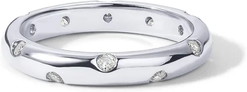 Vista 3 de PAVOI 14K Gold Plated Cubic Zirconia Rings for Women Classic Stackable Ring Band for Women