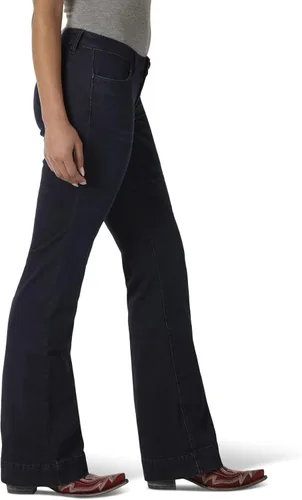 Vista 2 de Wrangler Pantalones de mezclilla retro Mae de tiro medio para mujer