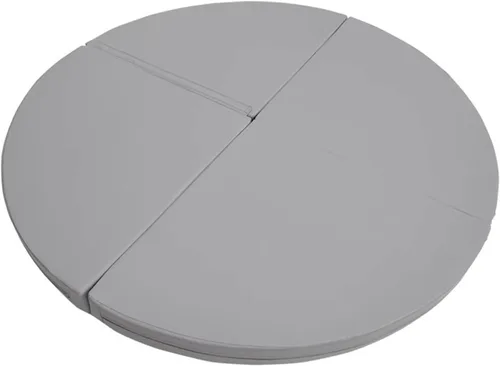 Vista 7 de Tapete de choque de poste – 3.9 ft/4.9 ft/5.2 ft/6.6 ft redondo plegable esterilla de baile de poste, esterillas portátiles de yoga para ejercicios