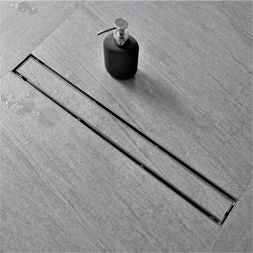 Vista 22 de Neodrain Drenaje de ducha lineal de 18 pulgadas con rejilla de inserción de azulejos, desagüe de suelo de ducha rectangular de acero inoxidable