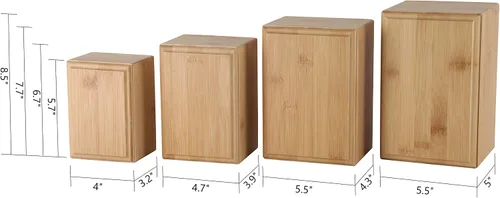 Vista 8 de SILICUTE Urnas de bambú para mascotas extragrandes para cenizas de perro, urna de madera de bambú para funerales y memoriales, caja de memoria