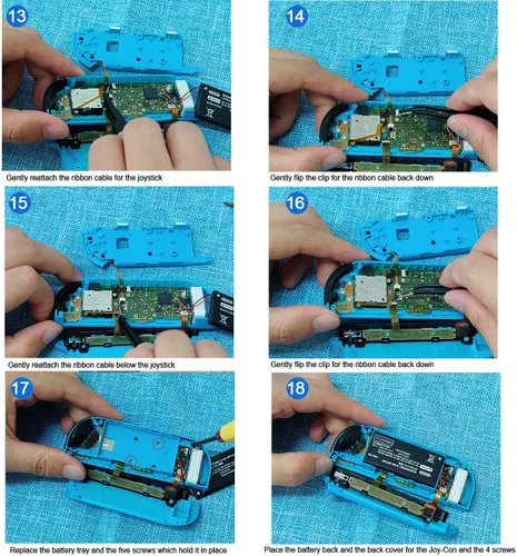 Vista 7 de Veanic Paquete de 2 palillos analógicos de repuesto 3D compatibles con Nintendo Switch Switch OLED modelo Joy-Con controlador Incluye Y15