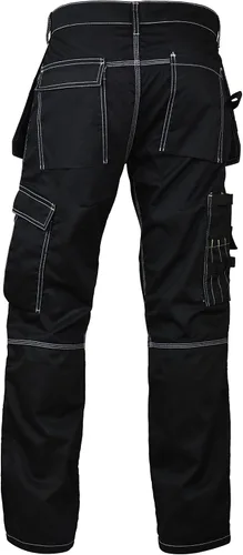Vista 6 de Pantalones de construcción para hombre con rodillas Cordura reforzadas, pantalones de trabajo de carpintero, pantalones tácticos de seguridad