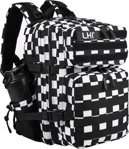 Vista 22 de LHI Mochila Militar Táctica para Hombres y Mujeres 25L/35L Mochila de Asalto del Ejército Bolsa Mochila Pequeña con Portabotellas
