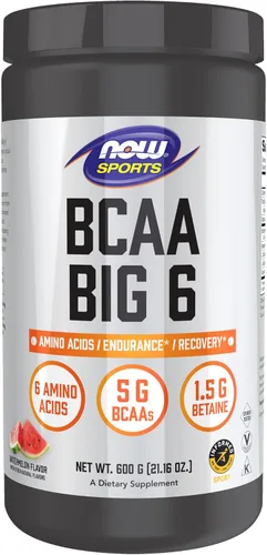 Vista 7 de NOW Sports Nutrition, BCAA (Aminoácidos de cadena ramificada) Big 6, sabor a uva, 21.16 oz