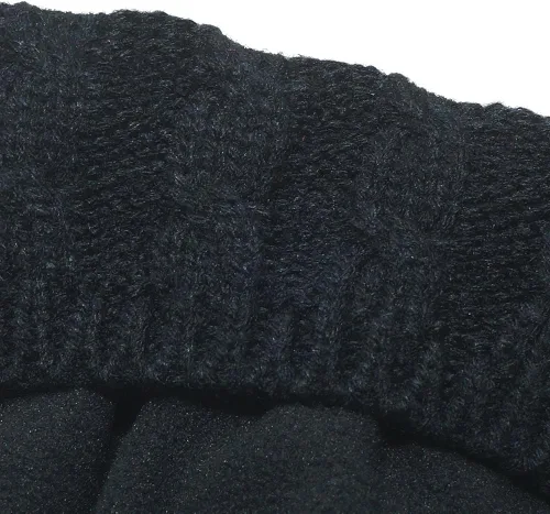 Vista 4 de Anzermix Calcetines de botas de lluvia de punto de cable de lana para mujer