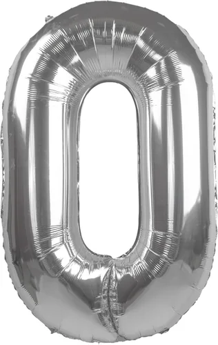 Vista 4 de Globos gigantes de 32 pulgadas para fiestas de cumpleaños (número dorado 0)