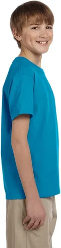 Vista 4 de Hanes - Camiseta de algodón y poliéster para jóvenes ComfortBlend 5050