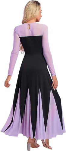 Vista 5 de Vestido largo de manga larga para mujer, estilo steampunk, gótico, victoriano, sirena, disfraz de bruja marina