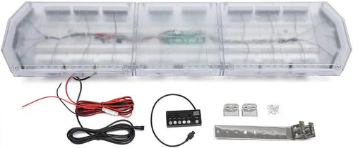 Vista 3 de Luces estroboscópicas de emergencia de 48 pulgadas, 88 LED, barra de luz de advertencia direccional ámbar con 16 modos intermitentes de advertencia