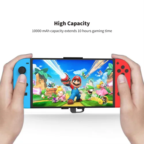 Vista 6 de GuliKit para Nintendo Switch Attached Power Bank, Battery Master, 10000mAh 5V3A Flash recargable Tech, estuche de carga de batería de reserva