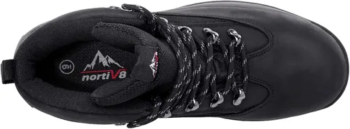 Vista 3 de NORTIV 8 Botas de senderismo impermeables para hombre botas de senderismo de cuero medio tobillo