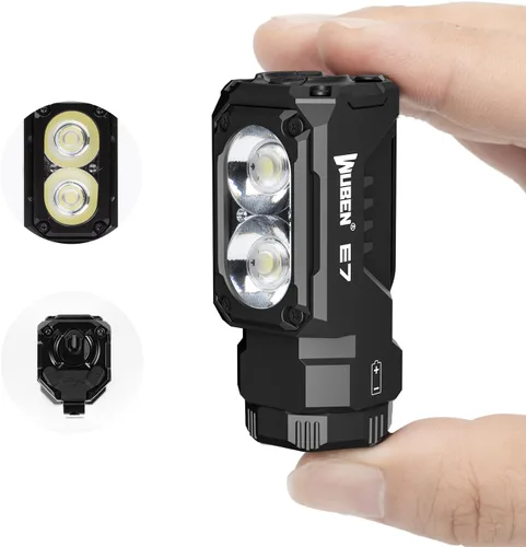 Vista 11 de WUBEN E7 Mini Linternas Recargables de 1800 Lúmenes con Imán - Linterna EDC Súper Brillante de 6 Modos, LED Recargable USB-C; Linterna de Bolsillo