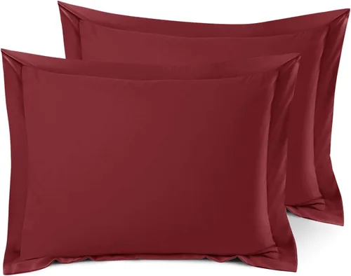 Vista 91 de Nestl Juego de 2 fundas tipo sham de almohada suaves - Fundas de almohada de microfibra de doble cepillado - Fundas de almohada de cama premium