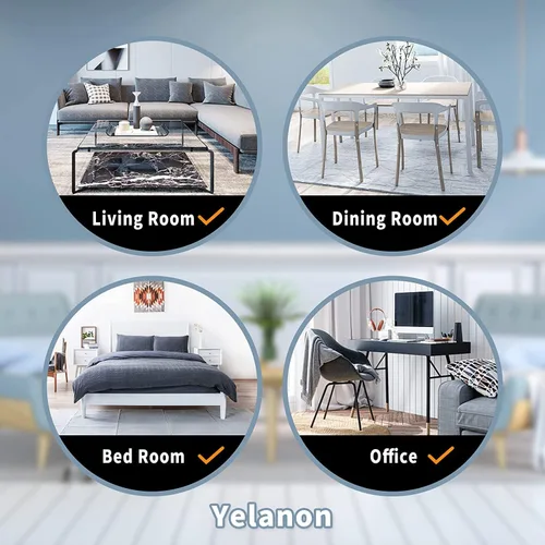 Vista 6 de Yelanon Deslizadores de Muebles, 8 piezas - Deslizadores de Muebles Cuadrados Beige de 4 3/4" para Alfombra, Deslizadores Movibles de Muebles