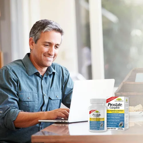 Vista 3 de Real Health Prostate Complete - Suplementos para la salud de la próstata para hombres, fórmula de palma enana americana para una vejiga saludable