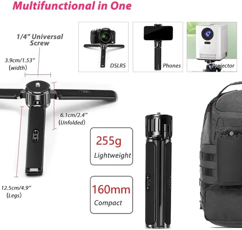 Vista 7 de Mini trípode de aluminio resistente, trípode de mesa de escritorio para cardanes DSLR, Zhiyun Weebill/Crane/Lab, DJI Ronin S/SC/RS/RSC Series, Osmo