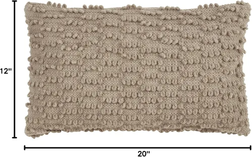Vista 5 de SARO LIFESTYLE Almohada Nubby con relleno de plumón Gris