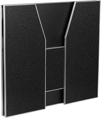 Vista 3 de TentandTable Barra portátil plegable de 48 pulgadas con estante de almacenamiento, color negro