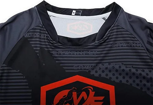 Vista 3 de Camiseta de ciclismo para hombre, de manga corta para ciclismo de montaña, camiseta de motocross, absorbe y transpirable