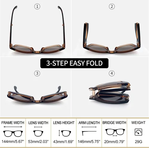 Vista 2 de Joopin Gafas de sol cuadradas polarizadas con protección UV para hombre y mujer