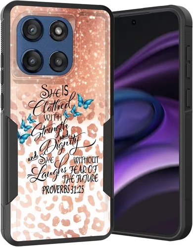 Vista 209 de para Moto G Play 4G 2024, funda de dos capas híbrida resistente y a prueba de golpes, PC duro + silicona suave protectora para Motorola Moto G Play