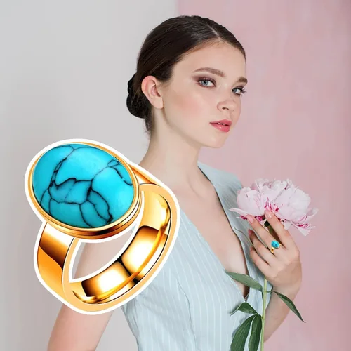 Vista 3 de Anillos de boda para hombres, anillo de diamantes, anillo de compromiso de moda para mujer, anillos de compromiso con incrustaciones de promesa