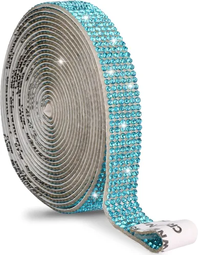 Vista 13 de Cinta de cristal autoadhesiva, calcomanías de diamantes de imitación para envoltura de regalos, manualidades, proyectos de decoración, bodas Negro