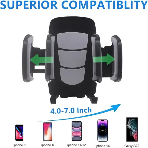 Vista 6 de Soporte universal para teléfono para carrito de golf, soporte universal para todos los teléfonos celulares de 4.7 a 6.8 pulgadas, compatible