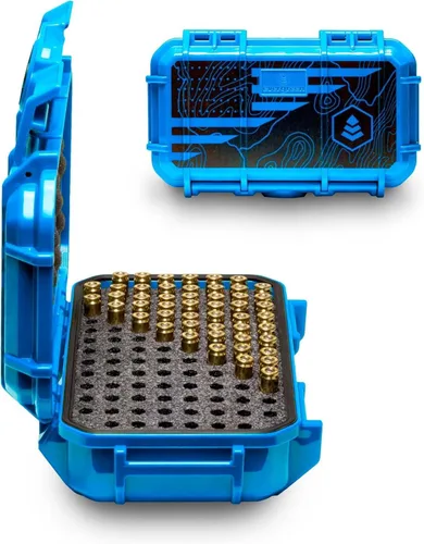 Vista 10 de Evergreen Pistol Ammo Case Compatible with 5.7/9mm/.40/.380-100 Rounds Lockable USA Made Bandera negra