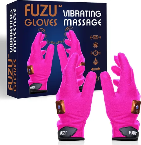 Vista 11 de Fuzu Guante de masaje vibratorio utilizado para proporcionar masajes, masajear músculos doloridos, espalda, cuello, hombros y piernas, 20 Negro